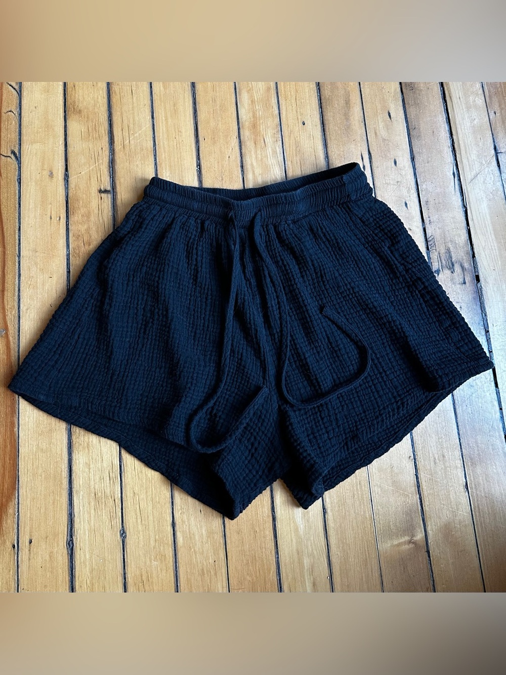Black Muslin Shorts